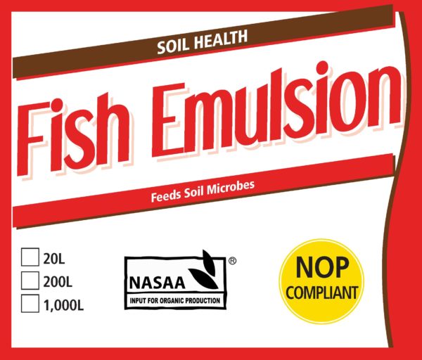 Fish Emulsion Organic Beneficial Microbes Label