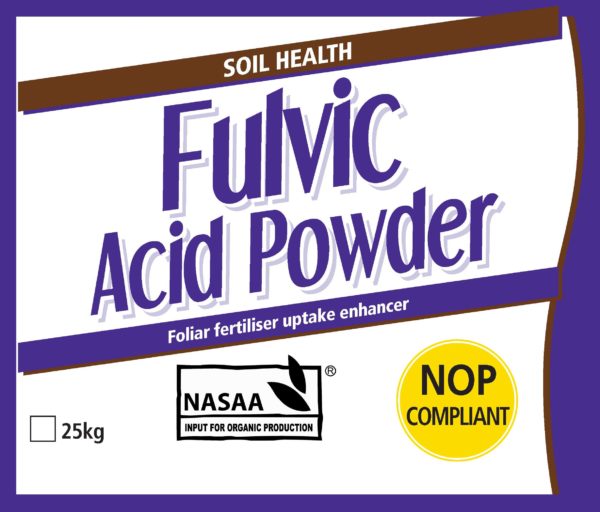 Fulvic Acid Powder Organic Fertiliser Label