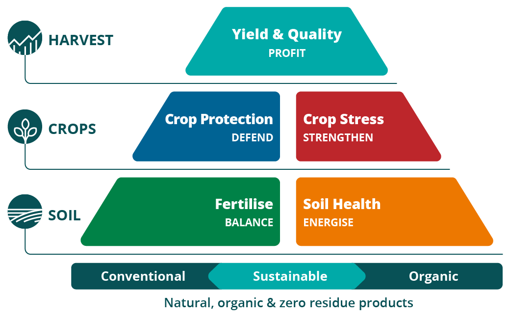 Sustainable Farming Systems Organic Product Range Pyramid